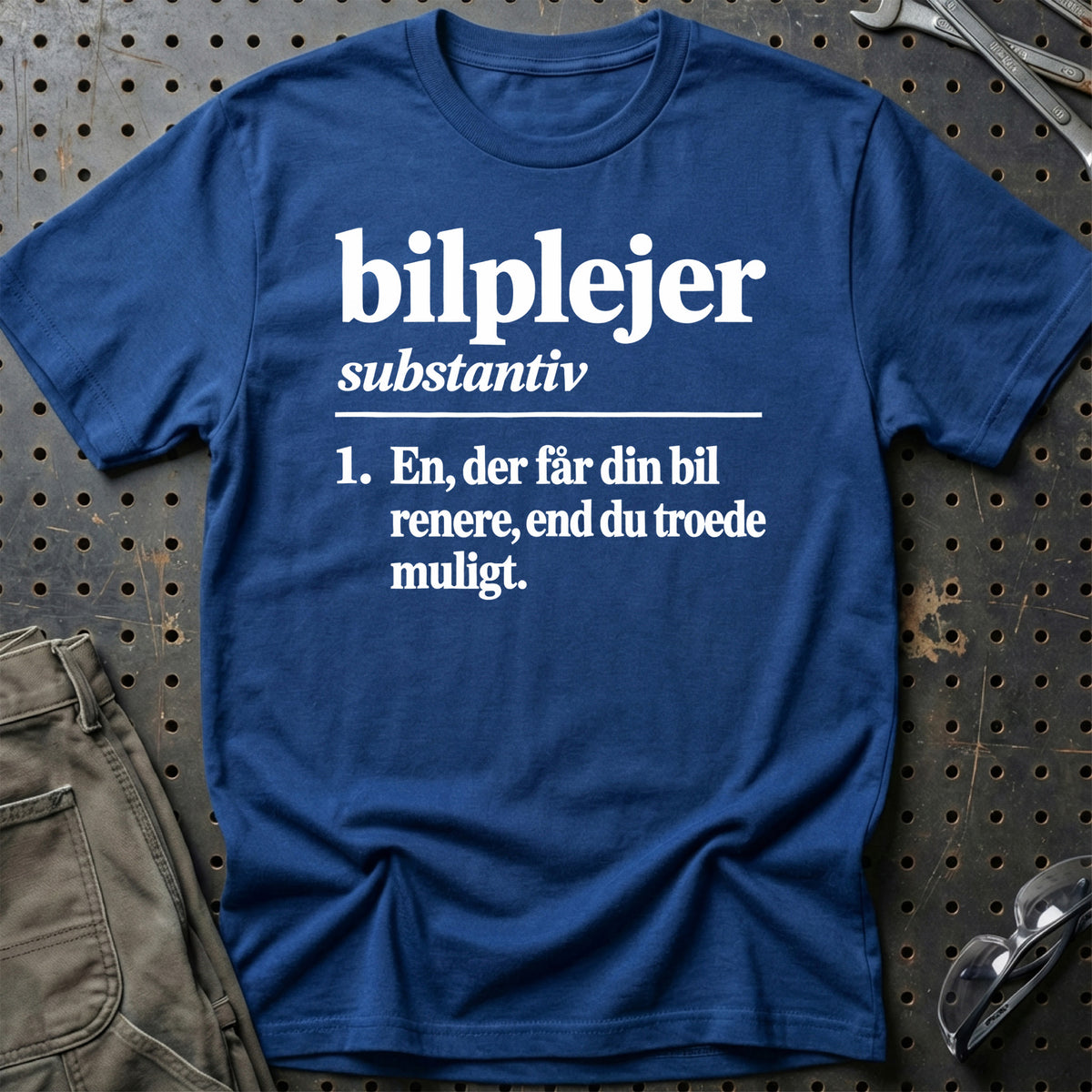 
Bilplejer – Definition T-Shirt – Blå Royal
