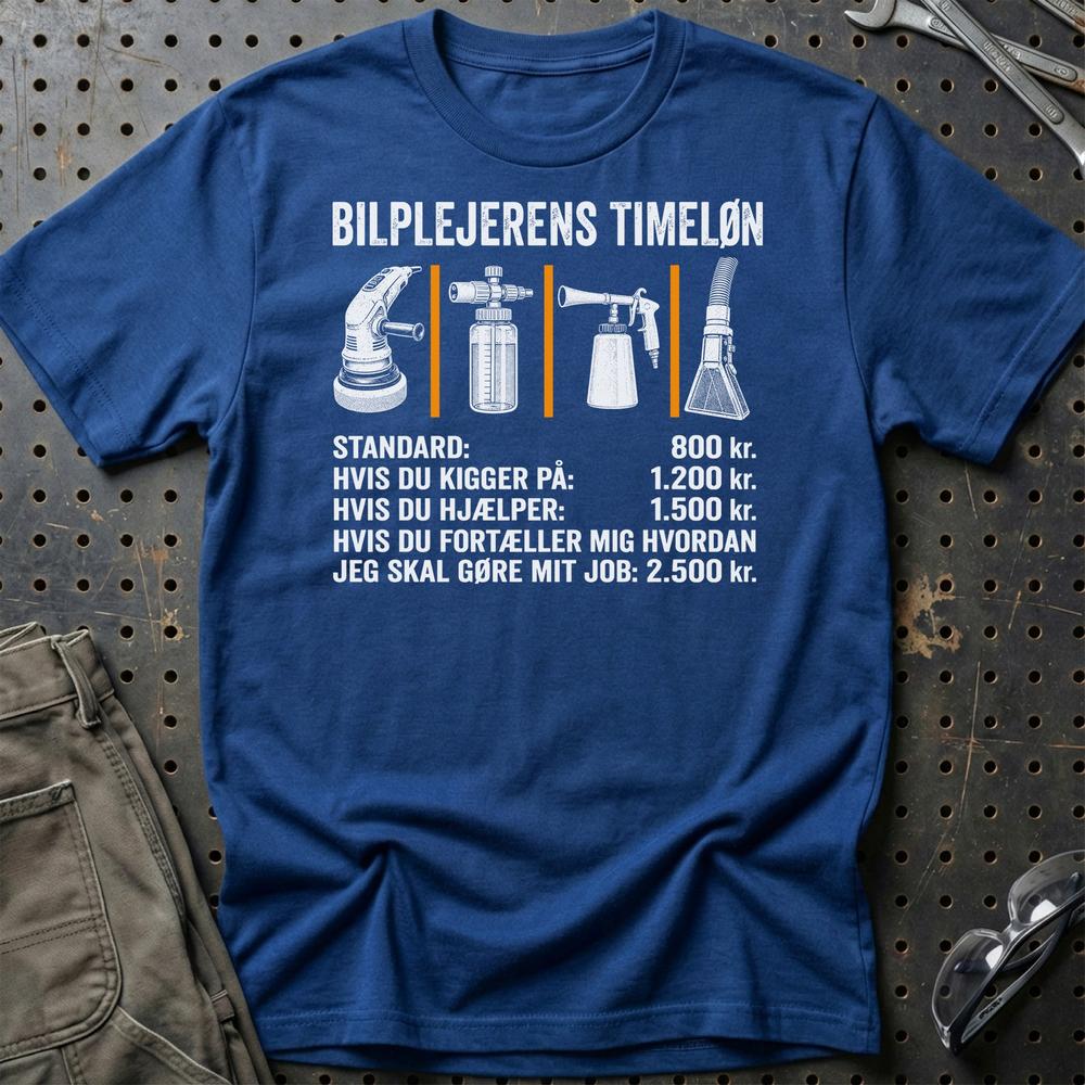 
Produktbillede af Bilplejerens Timeløn T-Shirt
