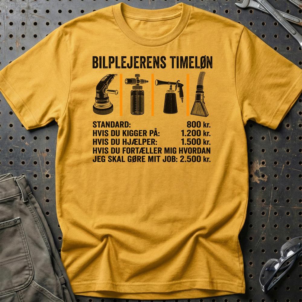 
Produktbillede af Bilplejerens Timeløn T-Shirt