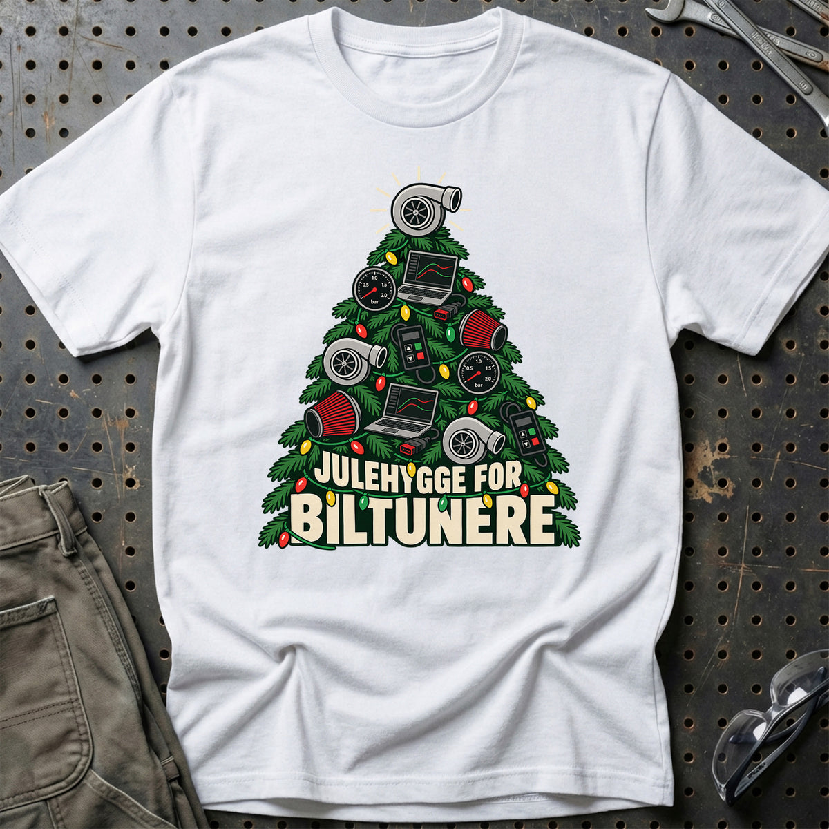 
Biltuner – Julehygge – Unisex T-Shirt – Hvid