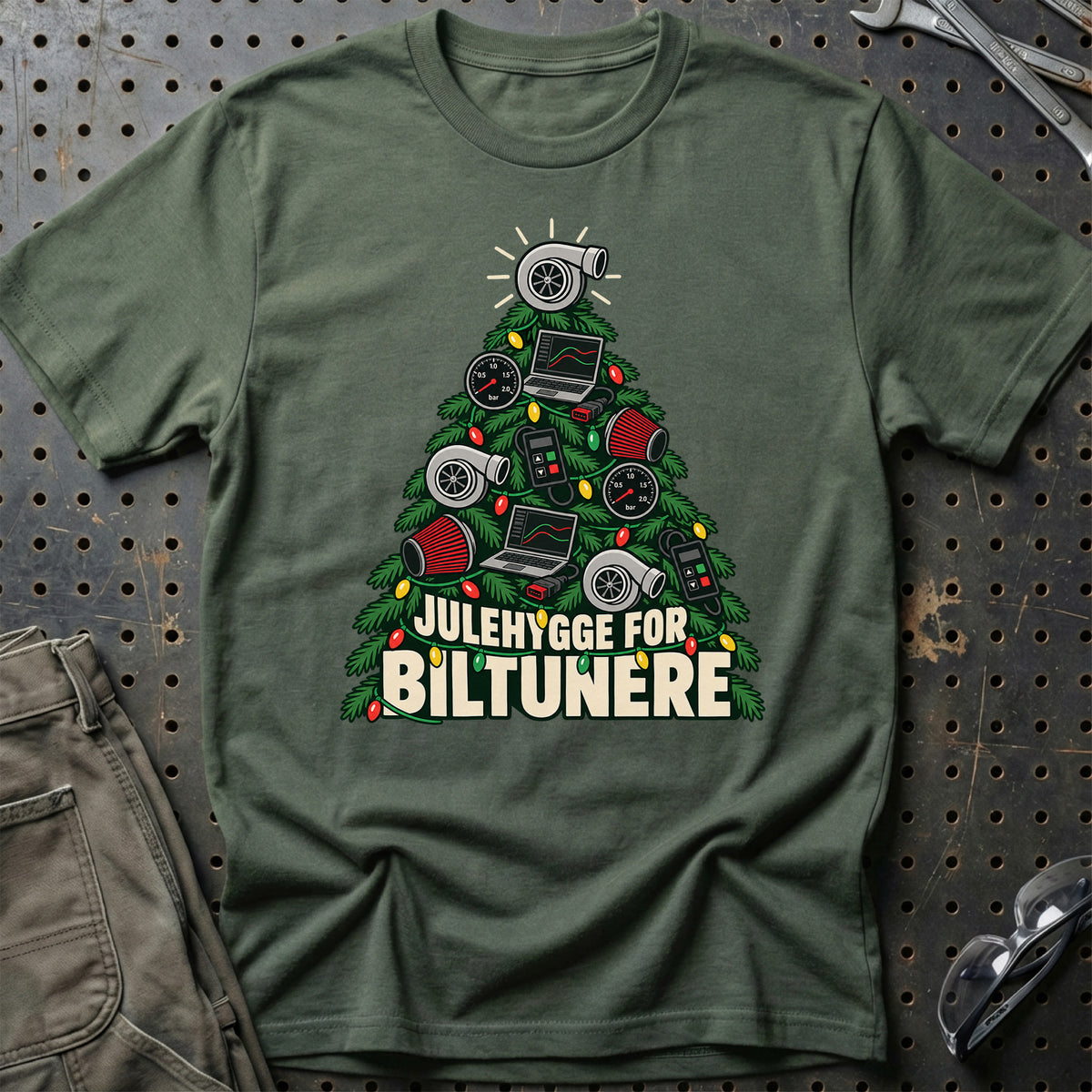 
Biltuner – Julehygge – Unisex T-Shirt – Grøn Militær