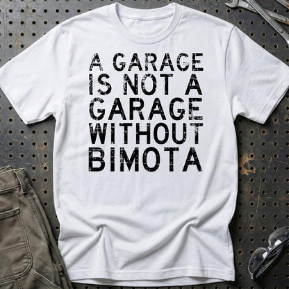 Bimota - A Garage Is Not A Garage Without Bimota - Unisex T-Shirt , Bomuld-Beklædning-Bimota-Hvid-S-Garage Culture Shop- garage - man cave - merchandise