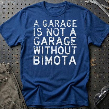Bimota - A Garage Is Not A Garage Without Bimota - Unisex T-Shirt , Bomuld-Beklædning-Bimota-Blå Royal-S-Garage Culture Shop- garage - man cave - merchandise