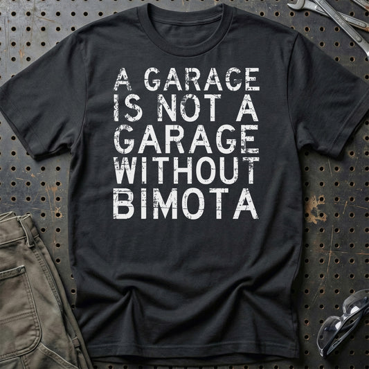 Bimota - A Garage Is Not A Garage Without Bimota - Unisex T-Shirt , Bomuld-Beklædning-Bimota-Sort-S-Garage Culture Shop- garage - man cave - merchandise