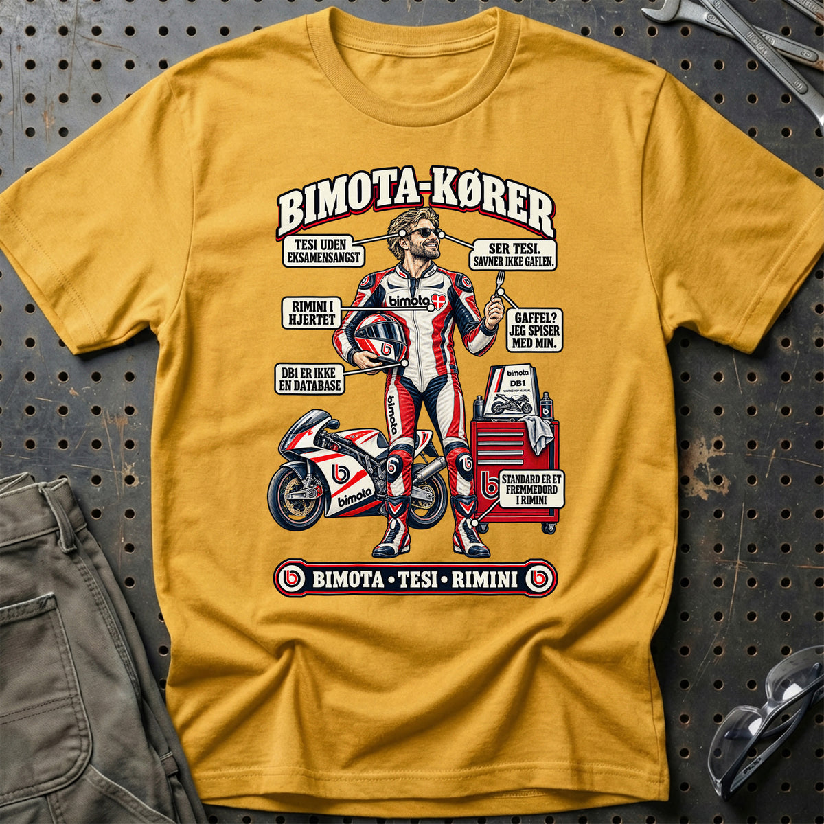 
Bimota-Kører T-Shirt – Guld