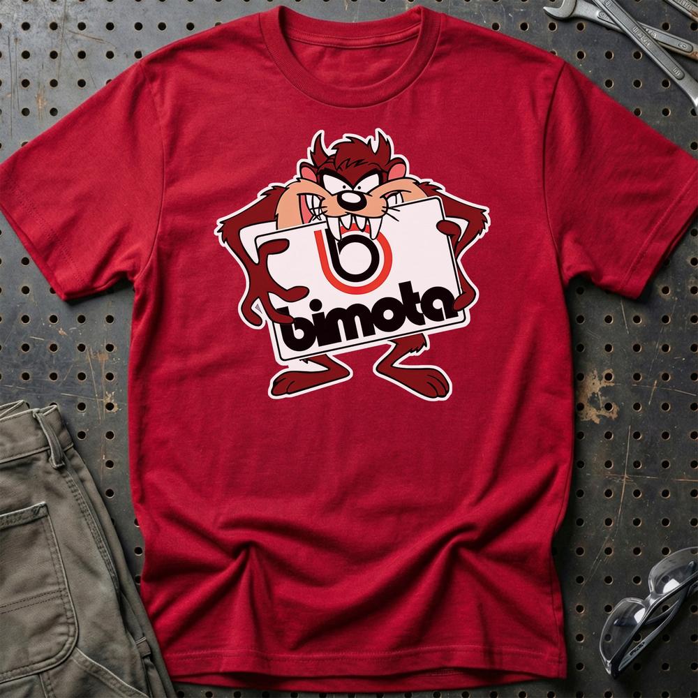 Bimota TAZ Unisex T-Shirt , Bomuld-Beklædning-Bimota-Rød-S-Garage Culture Shop- garage - man cave - merchandise