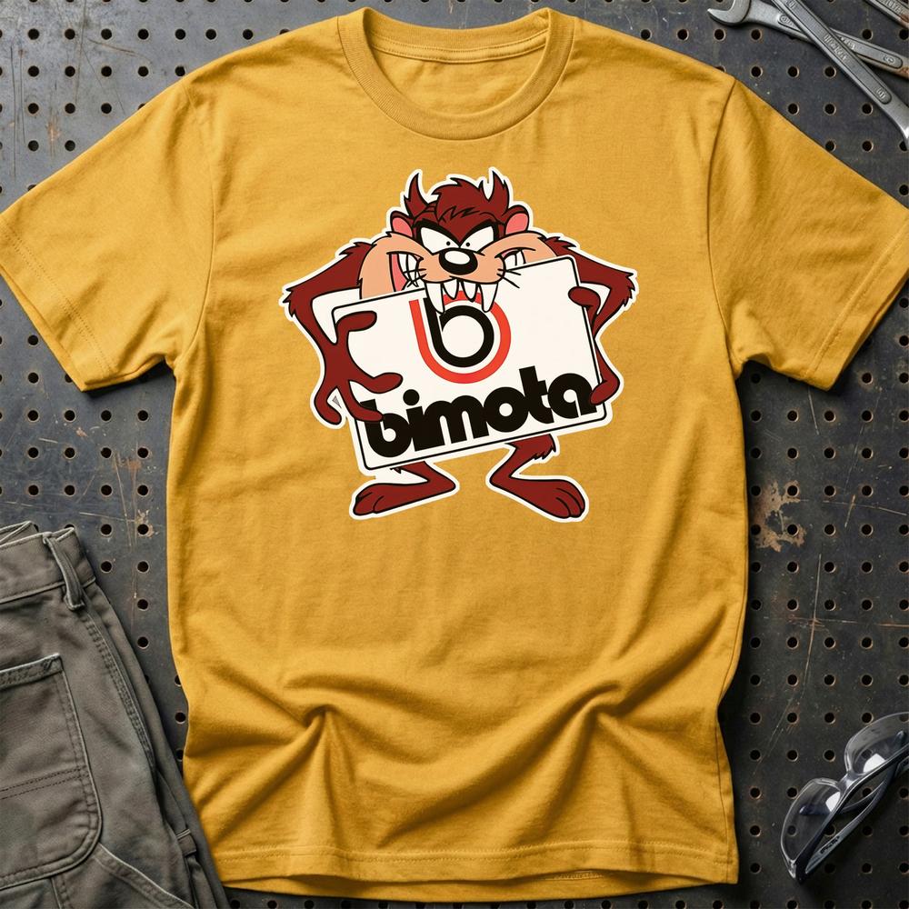 Bimota TAZ Unisex T-Shirt , Bomuld-Beklædning-Bimota-Guld-S-Garage Culture Shop- garage - man cave - merchandise