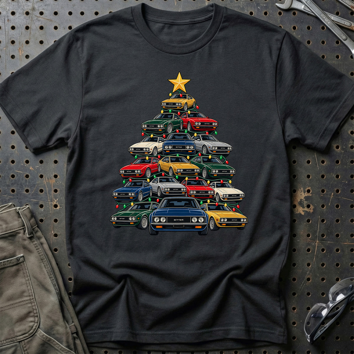 
Bitter Juletræ Christmas Tree Unisex T-Shirt – Sort – print foran