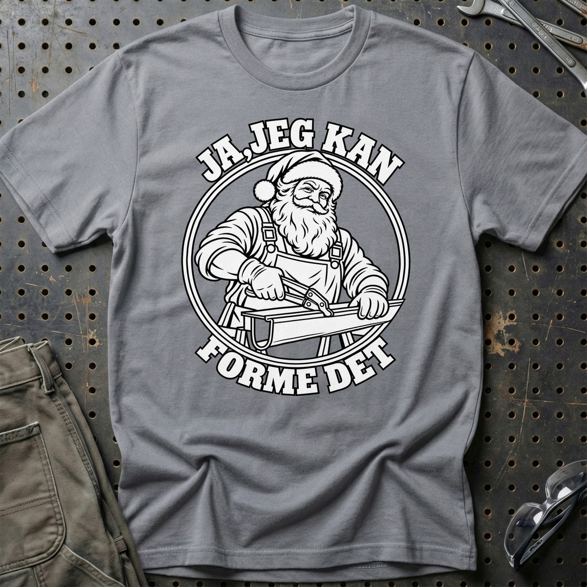 
Blikkenslager – Santa Kan Det – Jul T-Shirt – Grå Sport