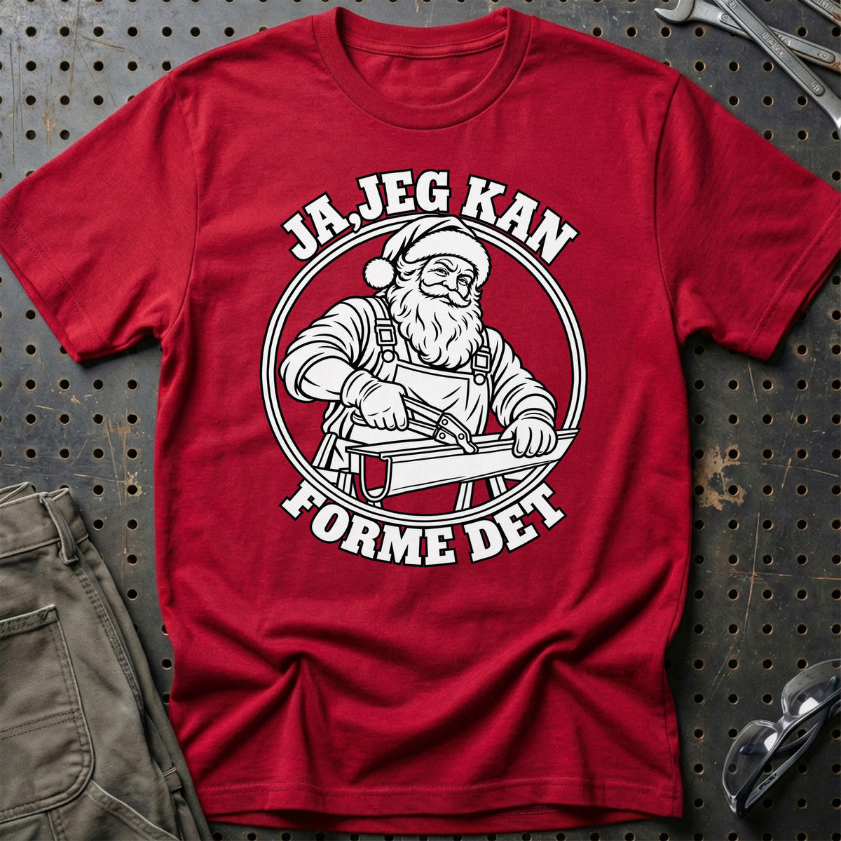 
Blikkenslager – Santa Kan Det – Jul T-Shirt – Rød