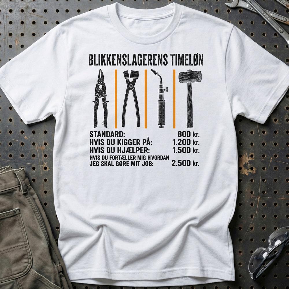 
Produktbillede af Blikkenslagerens Timeløn T-Shirt