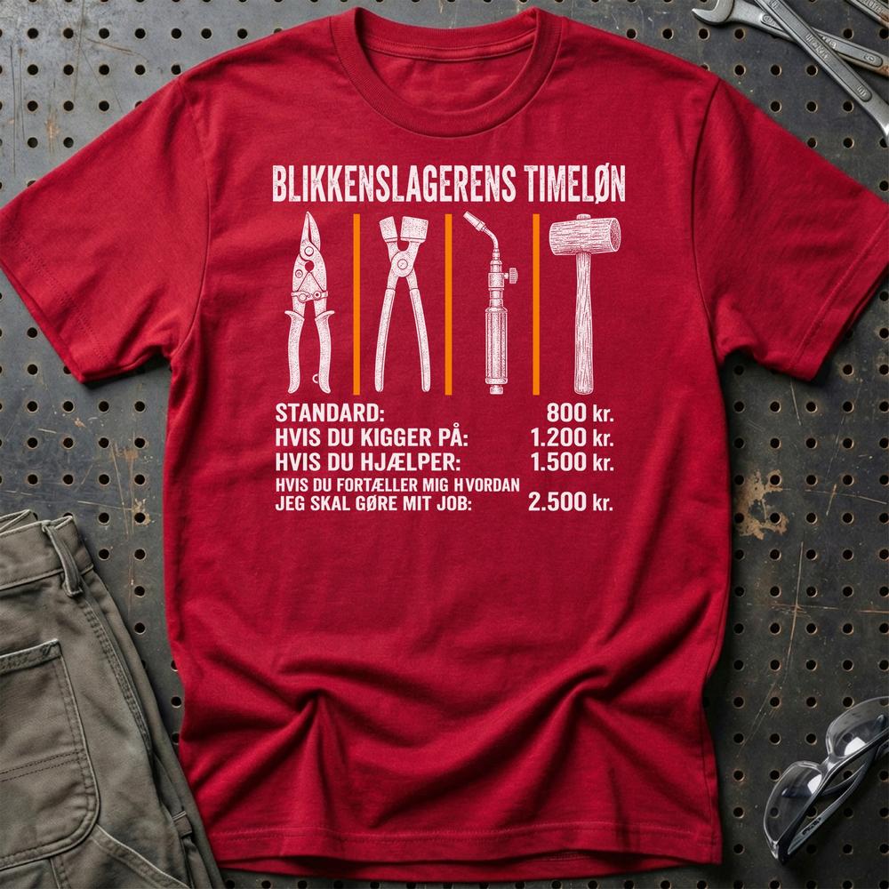 
Produktbillede af Blikkenslagerens Timeløn T-Shirt