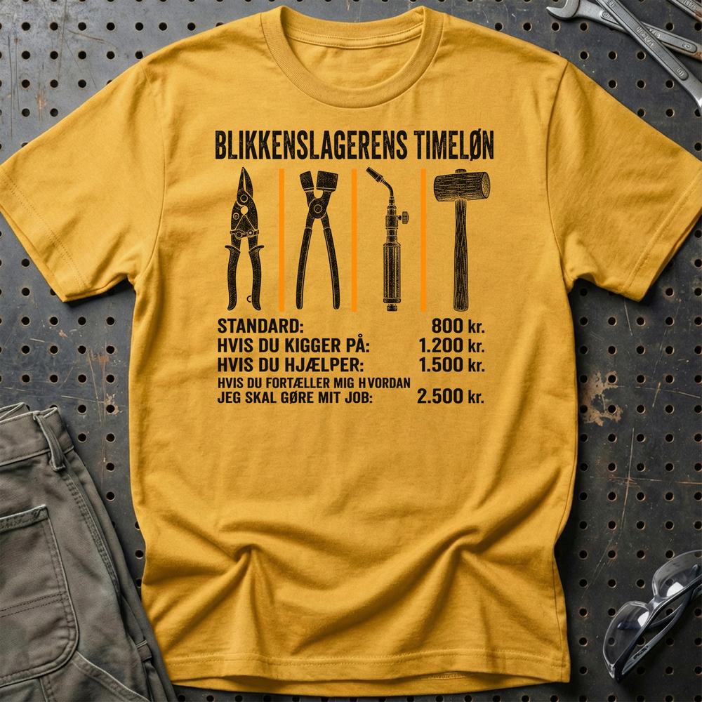 
Produktbillede af Blikkenslagerens Timeløn T-Shirt