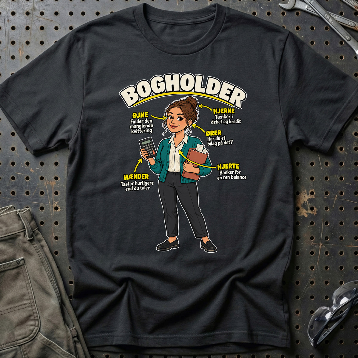 
Bogholder – Anatomi – Kvindeligt motiv – Unisex T-Shirt – Sort