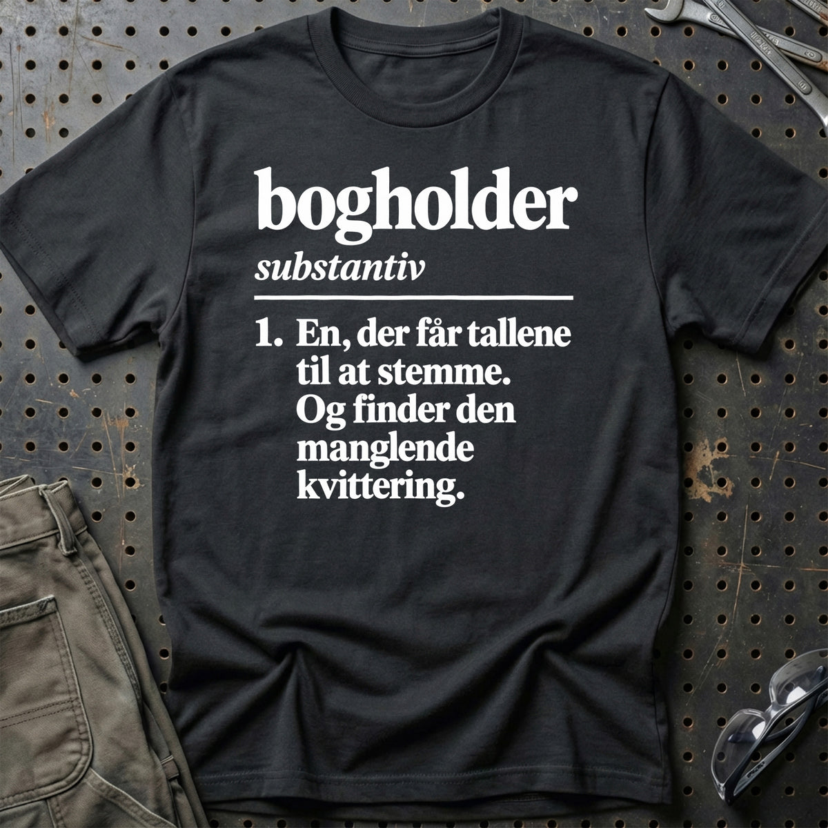 
Bogholder – Definition – Unisex T-Shirt – Sort