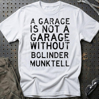 Bolinder Munktell - A Garage Is Not A Garage Without Bolinder Munktell - Unisex T-Shirt , Bomuld-Beklædning-Bolinder Munktell-Hvid-S-Garage Culture Shop- garage - man cave - merchandise