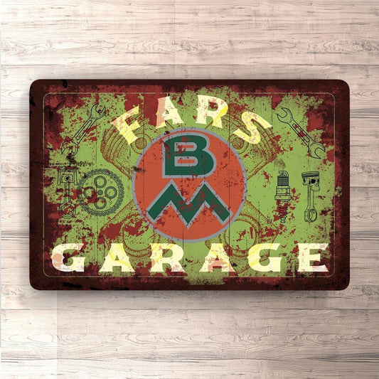 Bolinder Munktell Fars Garage Vintage Skilte, Musemåtte, Dørmåtte-Skilte-Bolinder Munktell-Garage Culture Shop- garage - man cave - merchandise