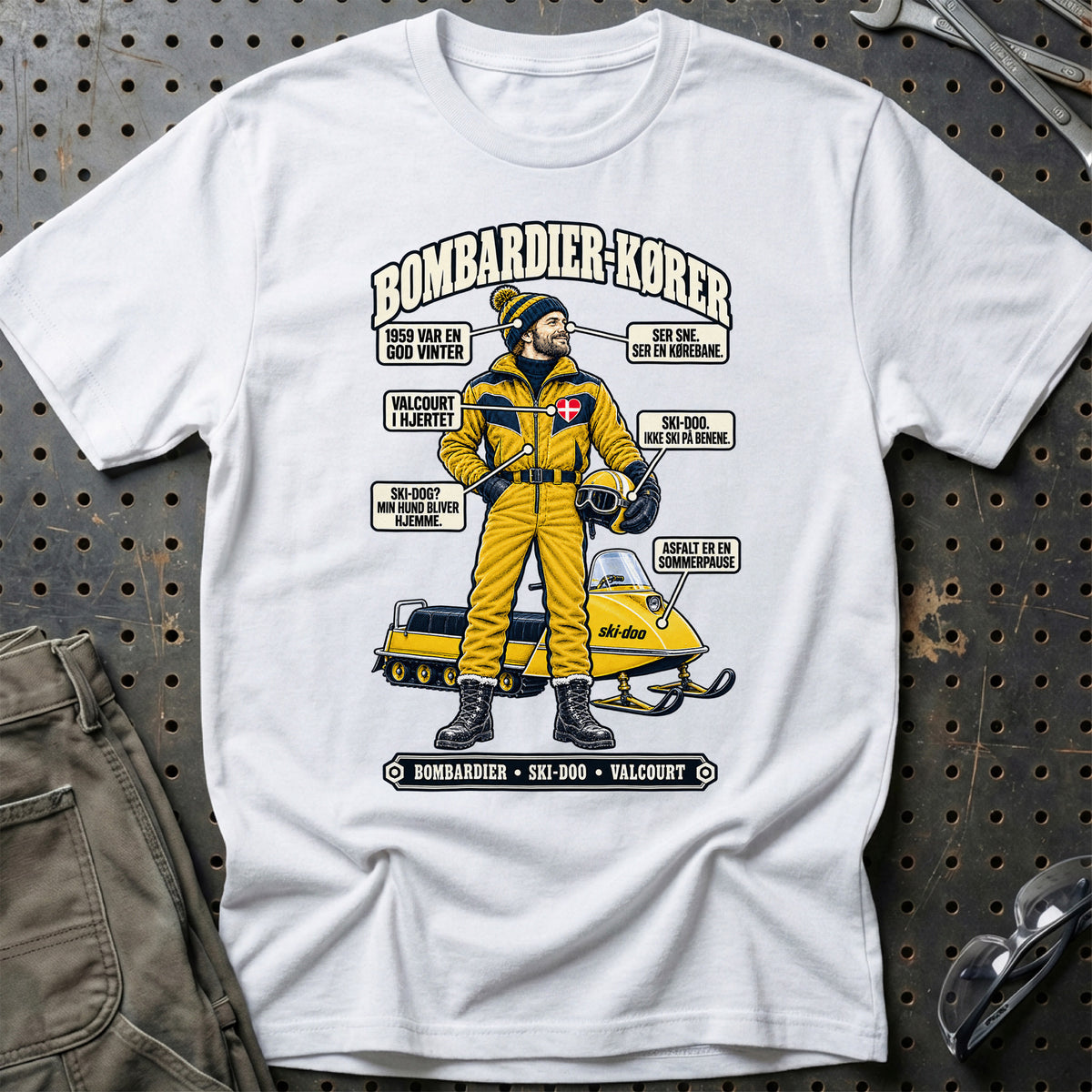 
Bombardier-Kører T-Shirt – Hvid