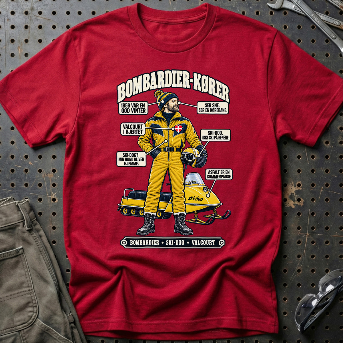 
Bombardier-Kører T-Shirt – Rød