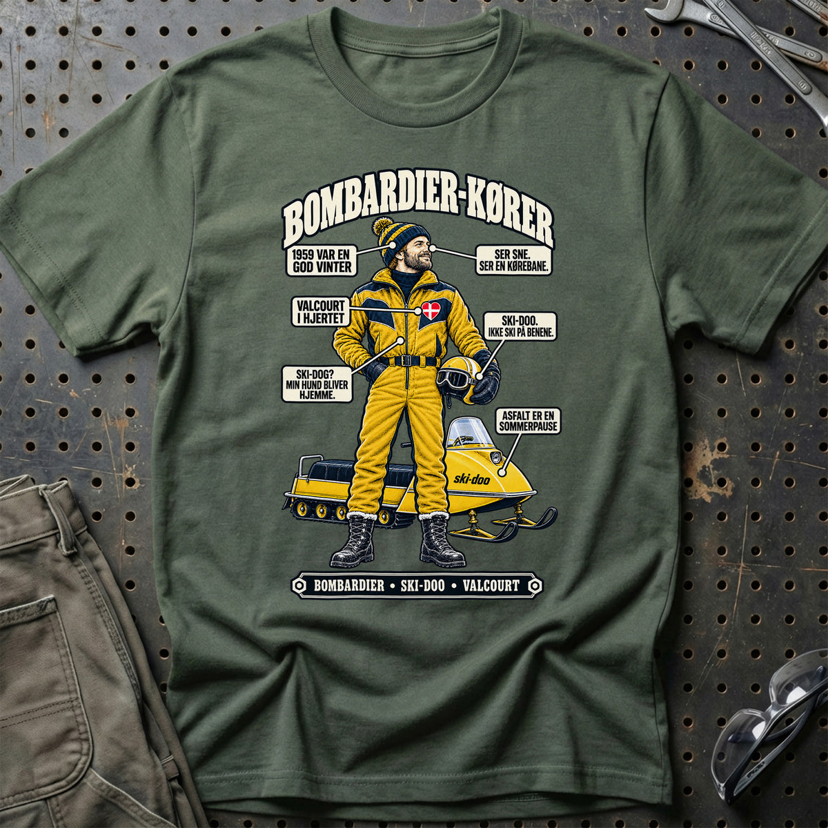 
Bombardier-Kører T-Shirt – Grøn Militær