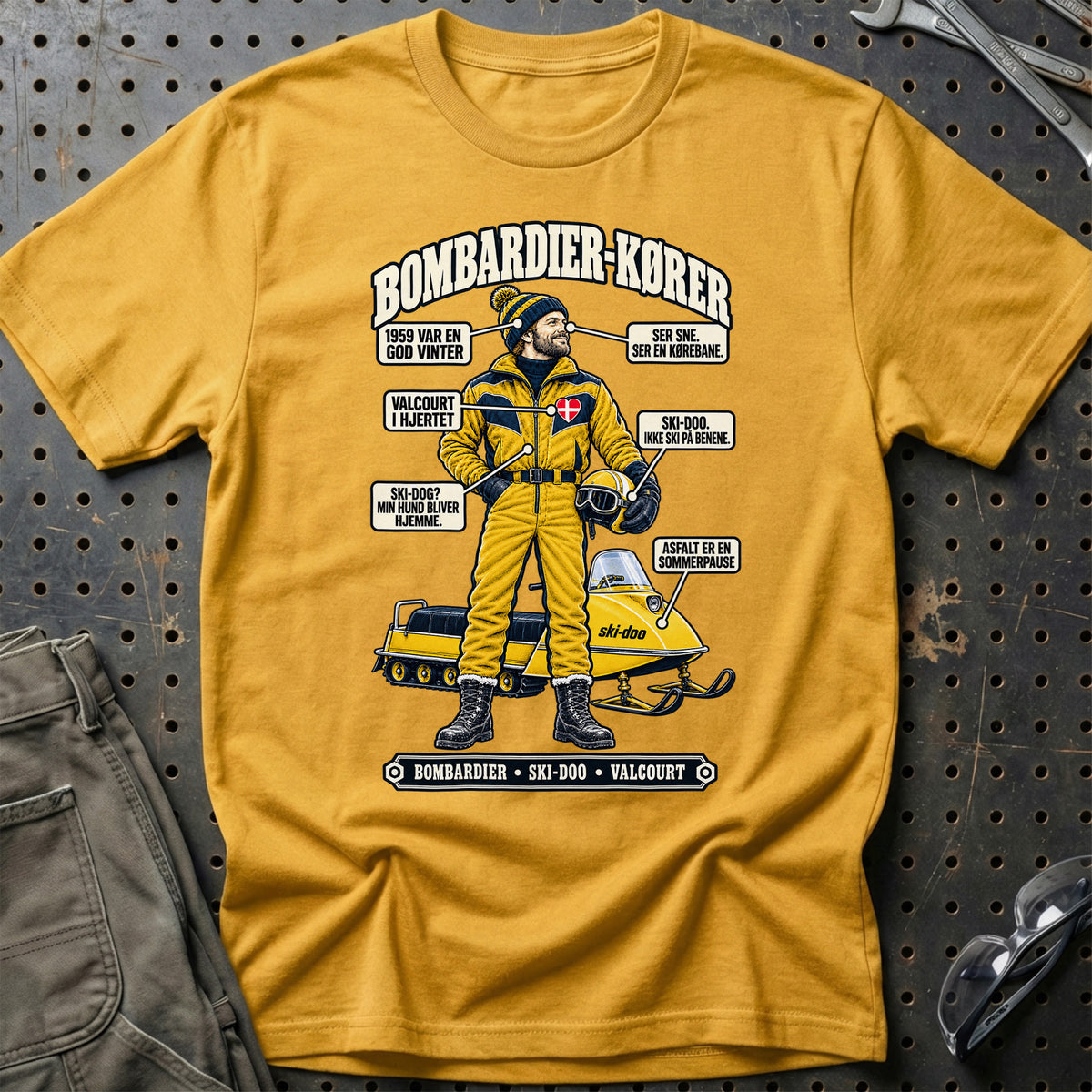 
Bombardier-Kører T-Shirt – Guld