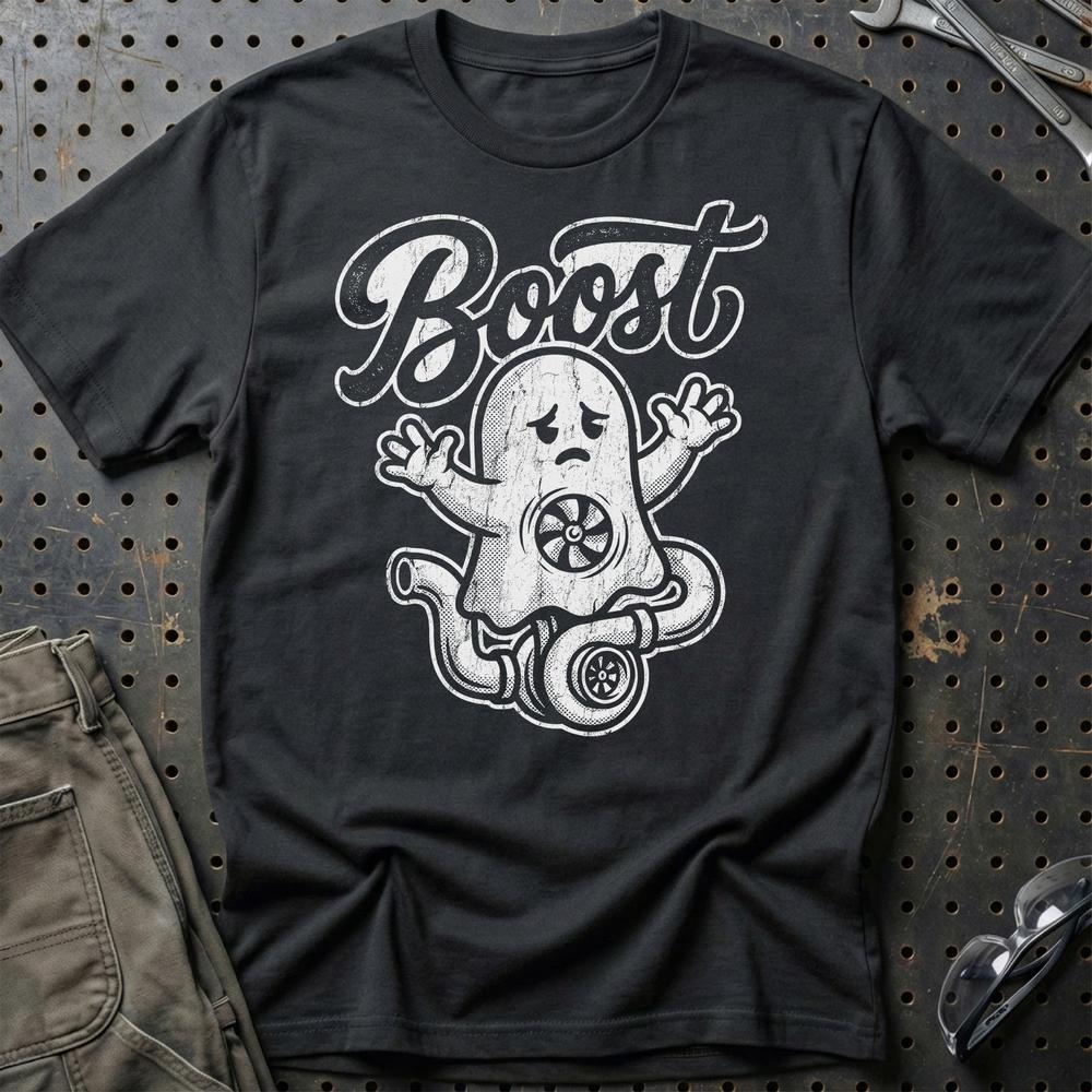 Boost - Turbo - Oldschool T-Shirt-Beklædning-Garage Culture-Sort-S-Garage Culture Shop- garage - man cave - merchandise