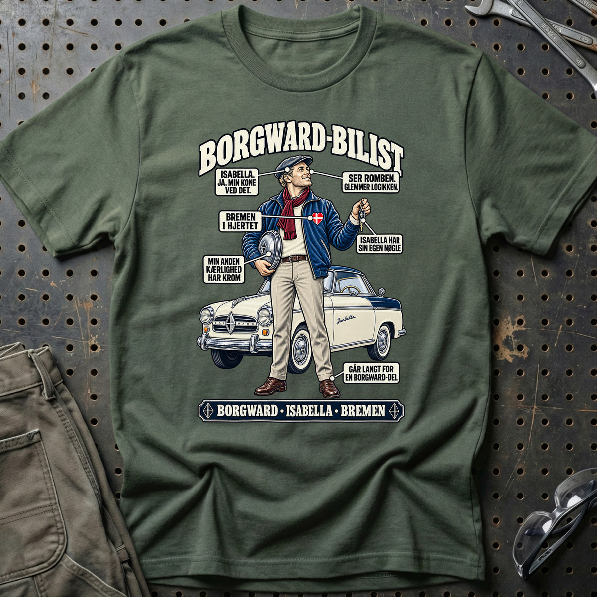 
Borgward-Bilist T-Shirt – Grøn Militær