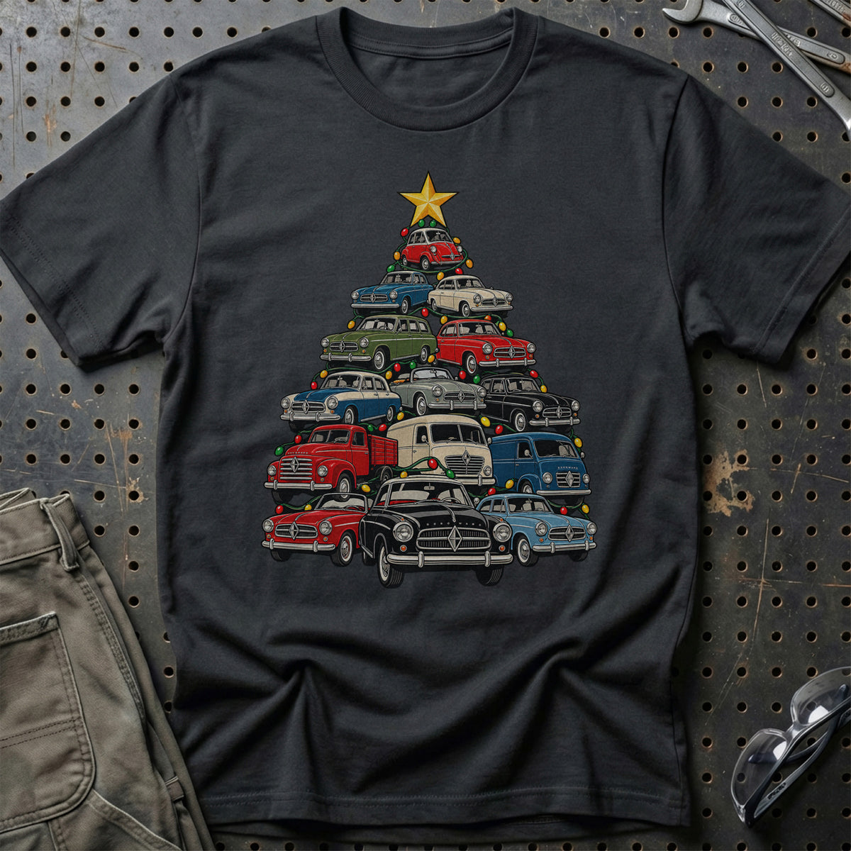 Borgward Juletræ T-Shirt-Beklædning-Borgward-Sort-S-Garage Culture Shop- garage - man cave - merchandise