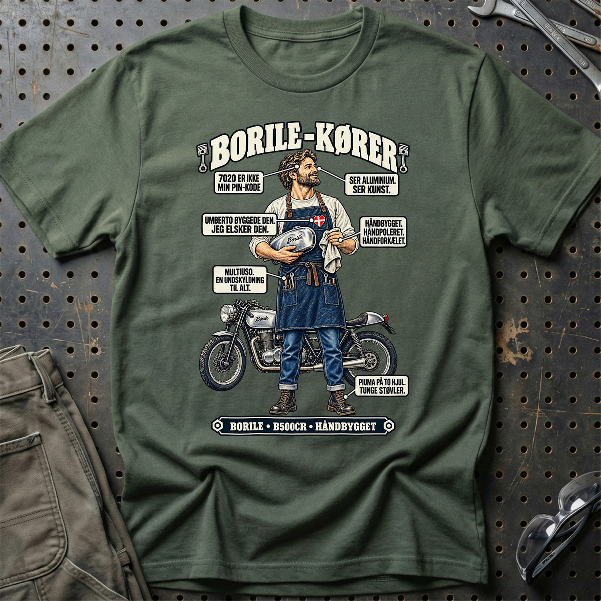 
Borile-Kører T-Shirt – Grøn Militær