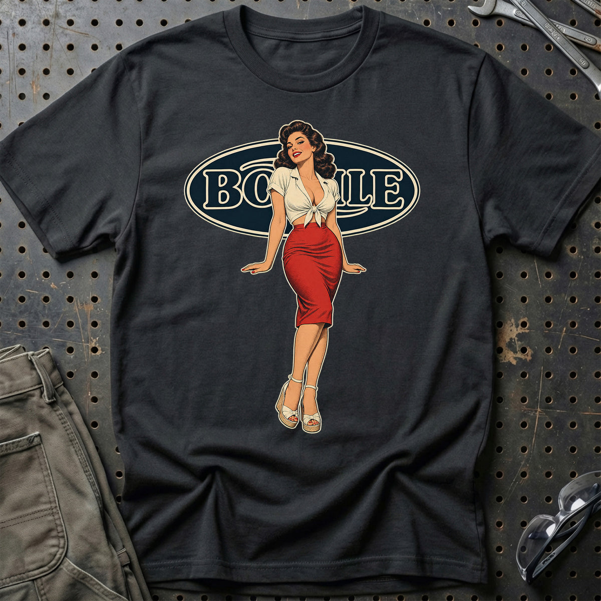 Borile Retro Pinup T-Shirt – Sort