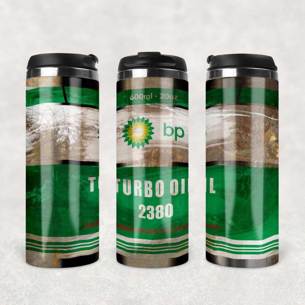Bp 2380 Motor Oil Termokrus Tumbler Rustfrit Stål-Krus-Motorolie-Garage Culture Shop- garage - man cave - merchandise