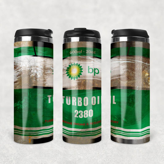 Bp 2380 Motor Oil Termokrus Tumbler Rustfrit Stål-Krus-Motorolie-Garage Culture Shop- garage - man cave - merchandise