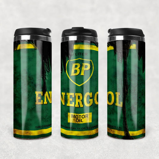Bp Energol Motor Oil Termokrus Tumbler Rustfrit Stål-Krus-Motorolie-Garage Culture Shop- garage - man cave - merchandise