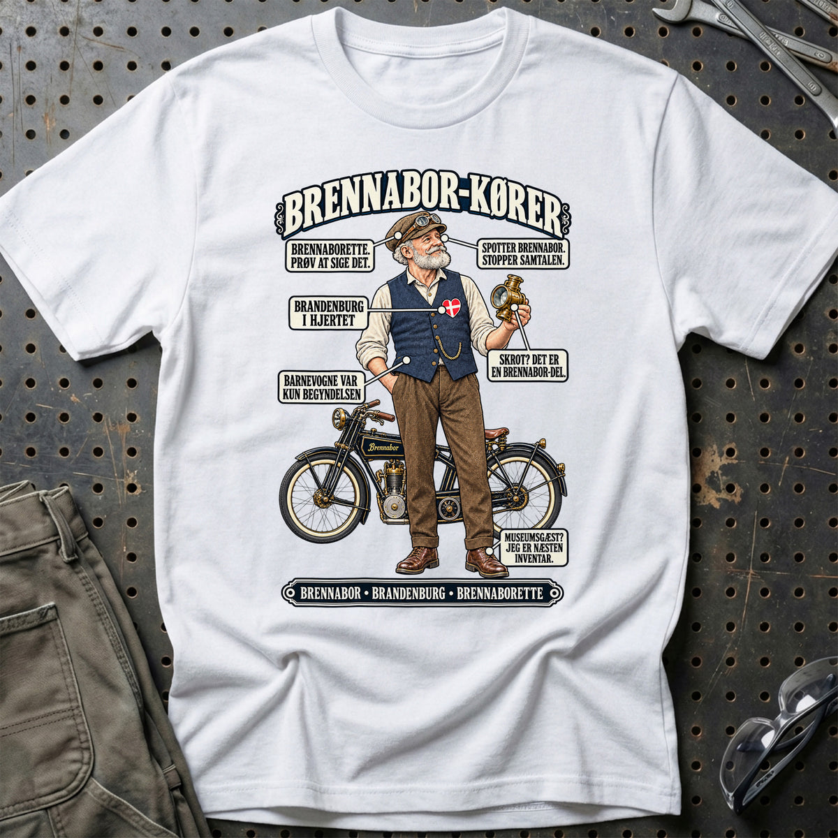 
Brennabor-Kører T-Shirt – Hvid