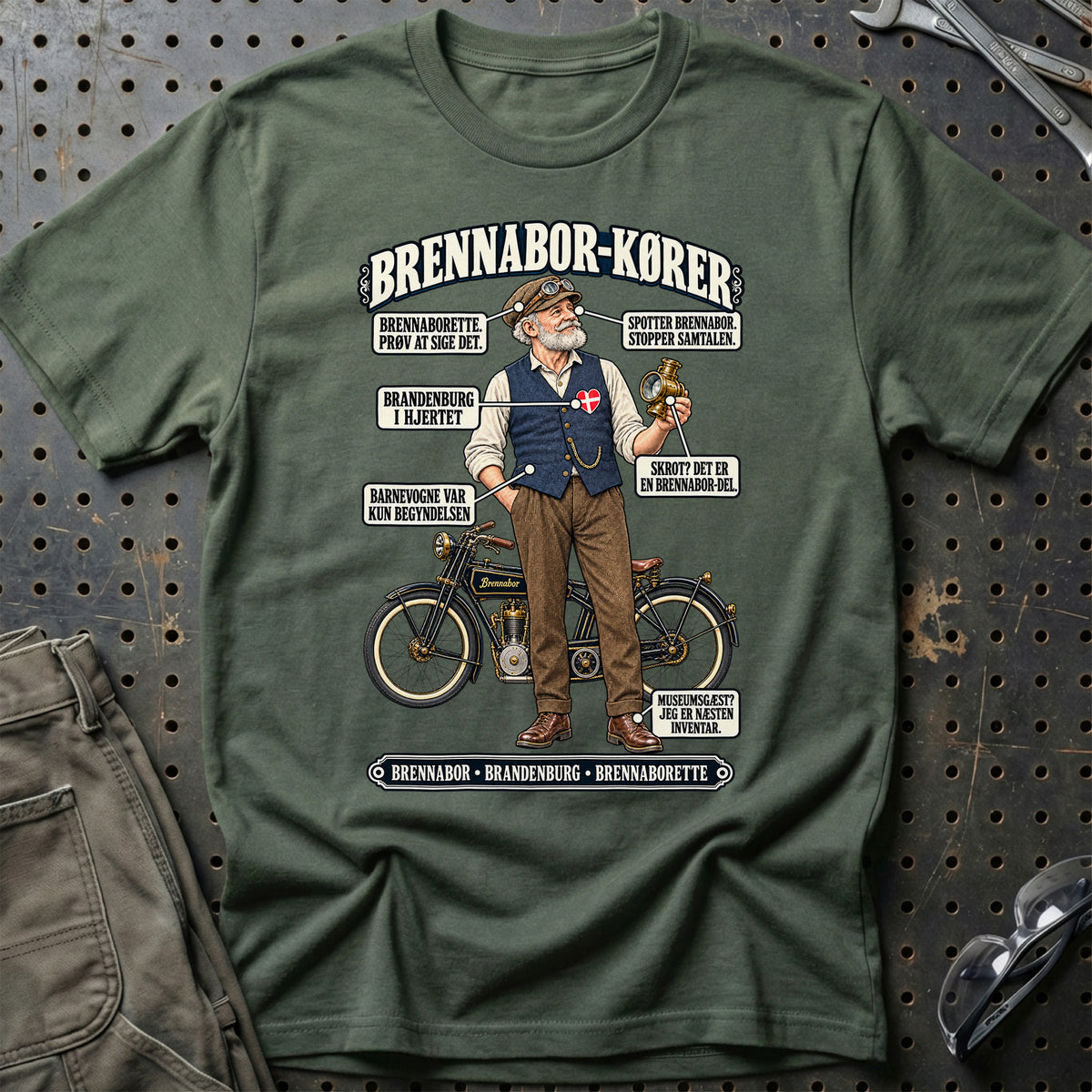 
Brennabor-Kører T-Shirt – Grøn Militær