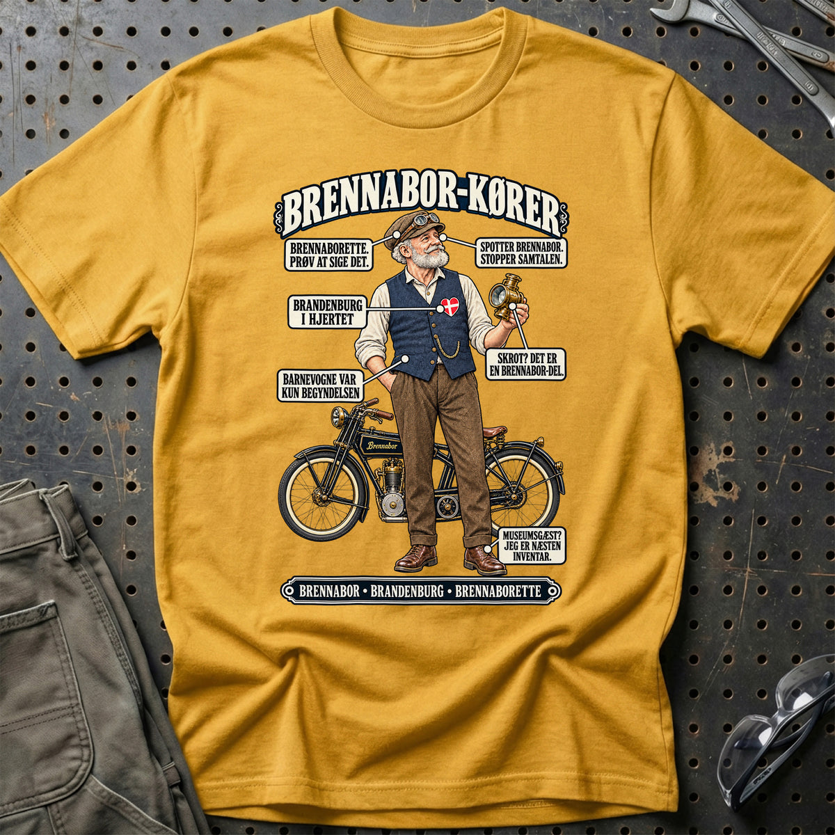 
Brennabor-Kører T-Shirt – Guld
