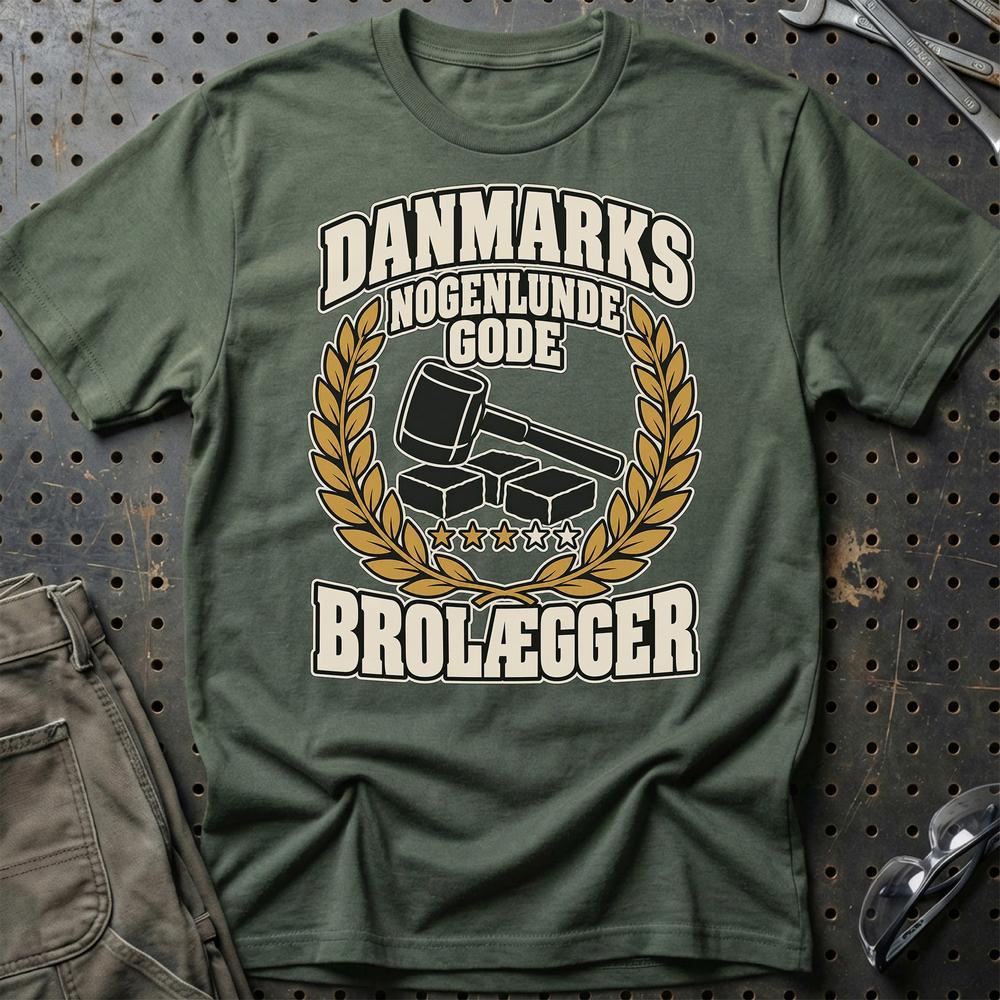 
Produktbillede af Brolægger – Danmarks Nogenlunde Gode T-Shirt