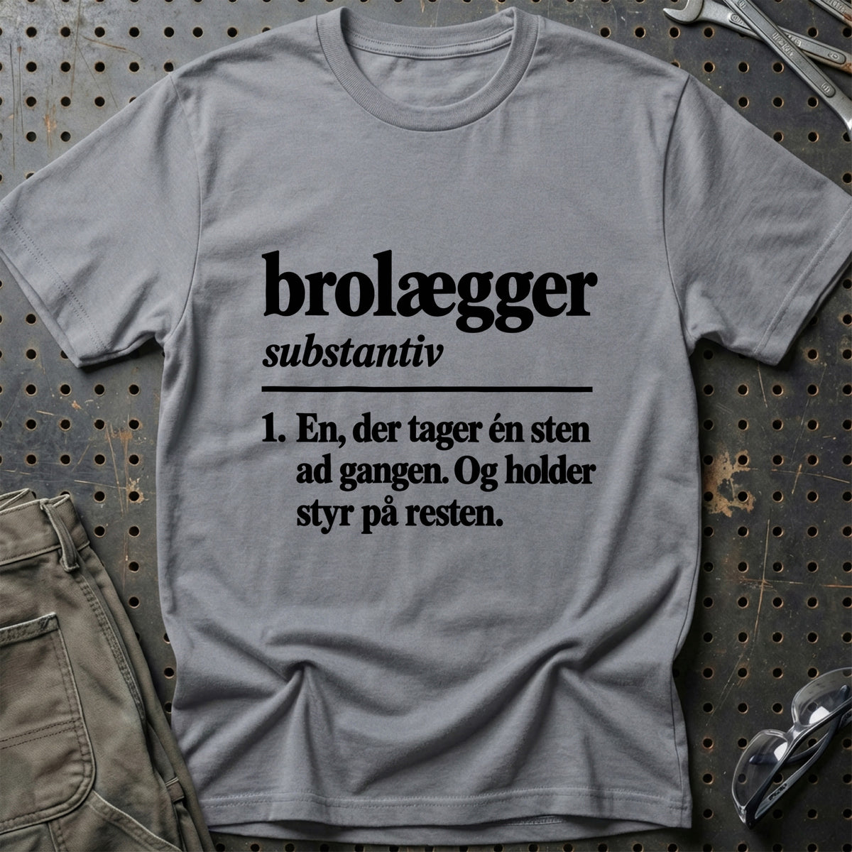 
Brolægger – Definition T-Shirt – Grå Sport