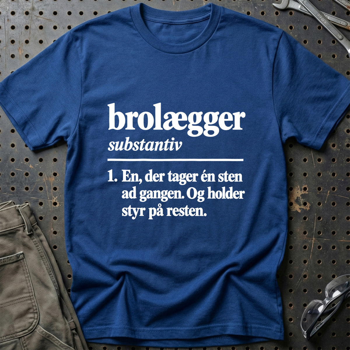 
Brolægger – Definition T-Shirt – Blå Royal