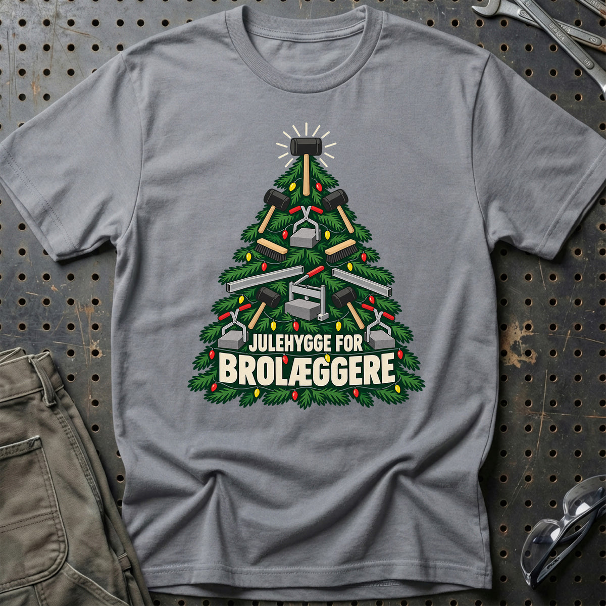 
Brolægger – Julehygge – Unisex T-Shirt – Grå Sport