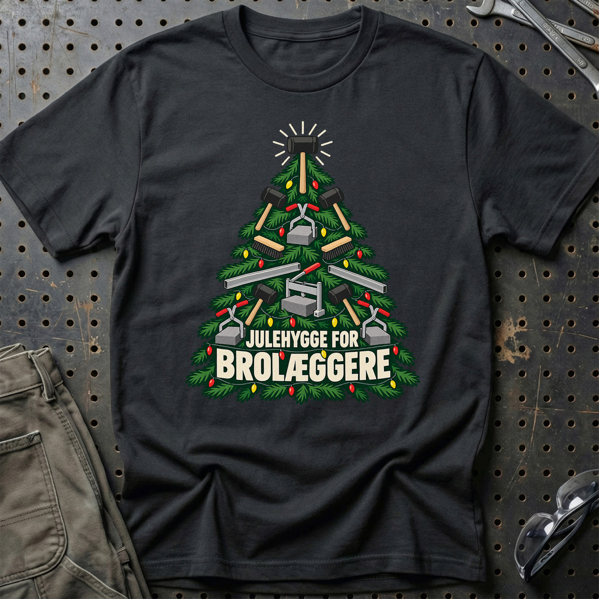 
Brolægger – Julehygge – Unisex T-Shirt – Sort