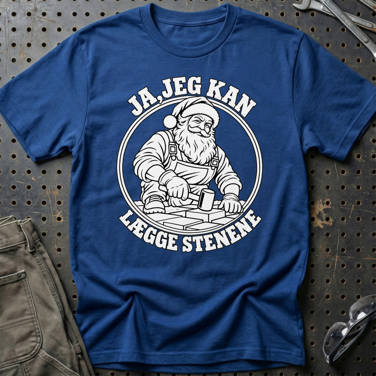 
Brolægger – Santa Kan Det – Jul T-Shirt – Blå Royal