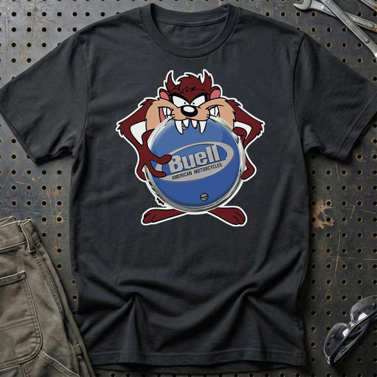 Buell TAZ Unisex T-Shirt , Bomuld-Beklædning-Buell-Sort-S-Garage Culture Shop- garage - man cave - merchandise
