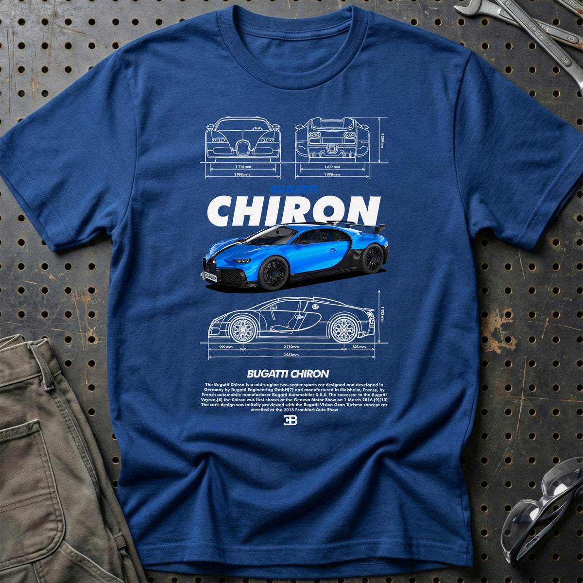 
Bugatti Chiron T-Shirt – Blå Royal