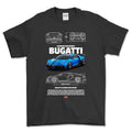 Bugatti Chiron T-Shirt-Beklædning-Bugatti-Sort-S-Garage Culture Shop- garage - man cave - merchandise
