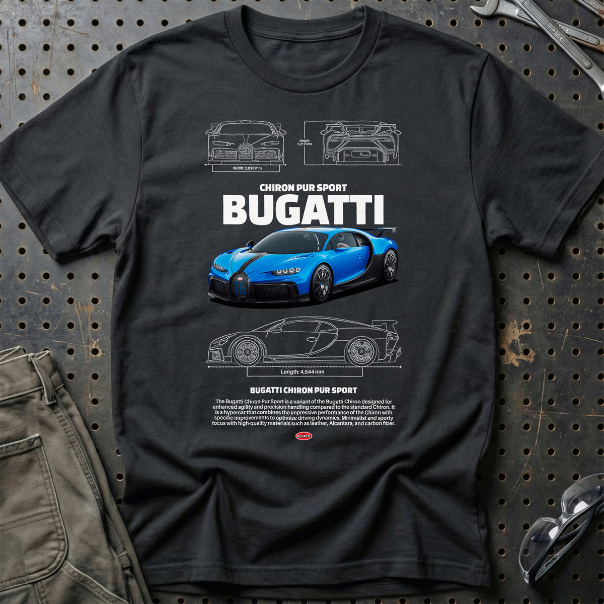 
Bugatti Chiron T-Shirt – Sort