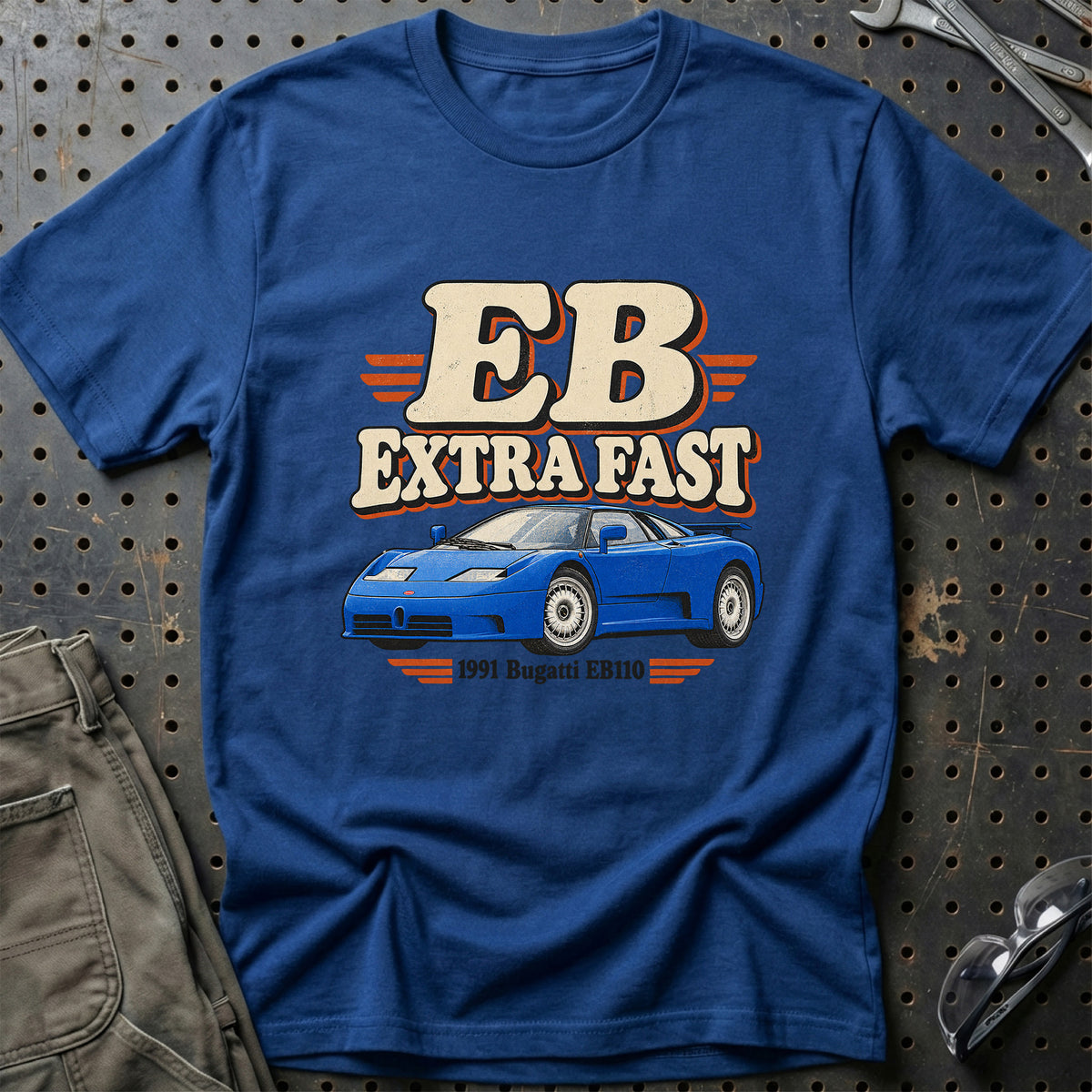
Bugatti EB110 1991 – EB Extra Fast T-Shirt – Blå Royal