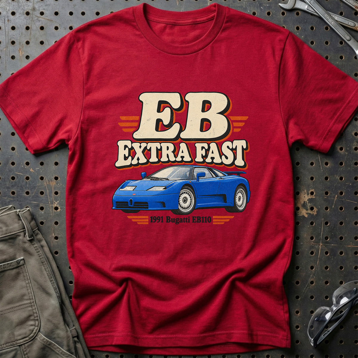 
Bugatti EB110 1991 – EB Extra Fast T-Shirt – Rød