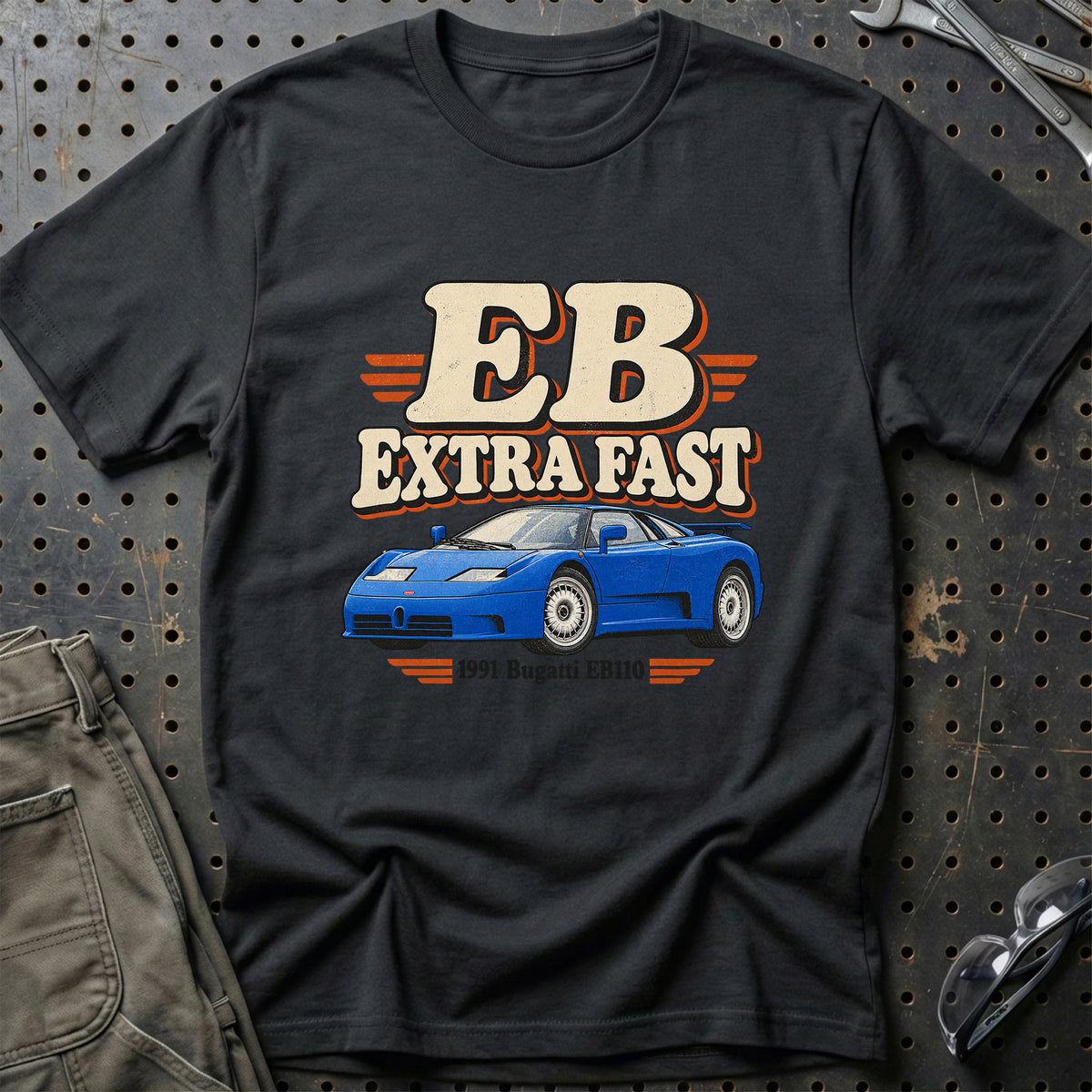 
Bugatti EB110 1991 – EB Extra Fast T-Shirt – Sort