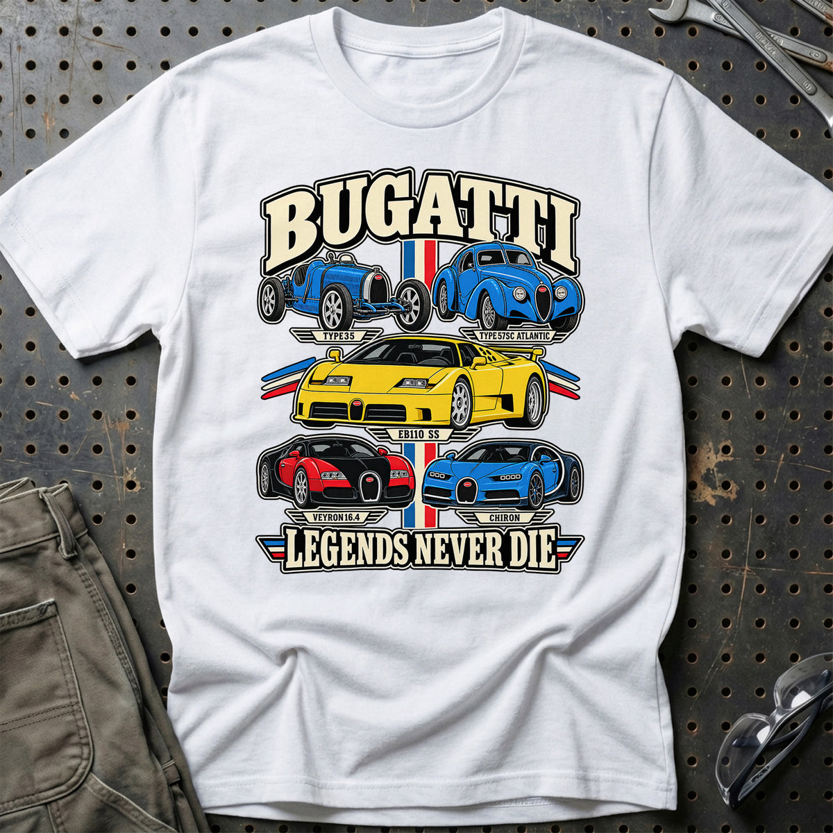 
Produktbillede af Bugatti Legends Never Die T-Shirt